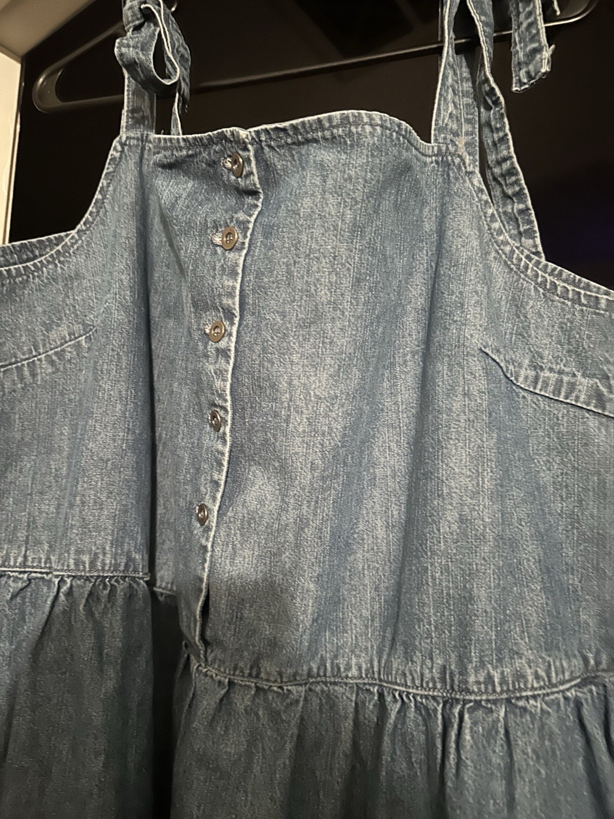 City Chic Ankle Length Tie Denim Chambray Dress Woman’s Plus Size 22 NWT
