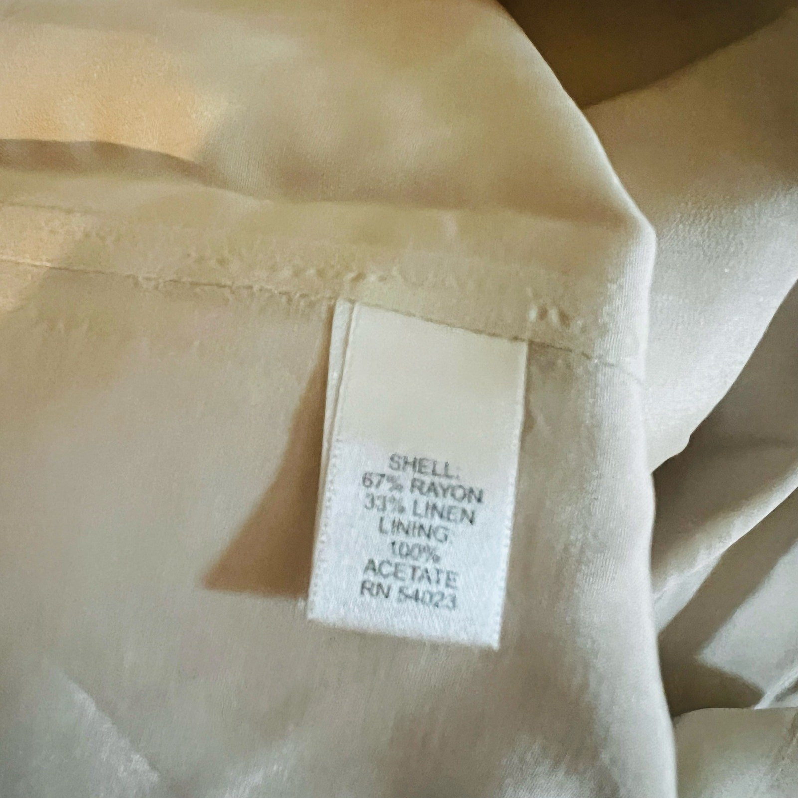 Banana Republic X Madmen Linen Blend Cowl Neck Belted Dress Size 14 Cream