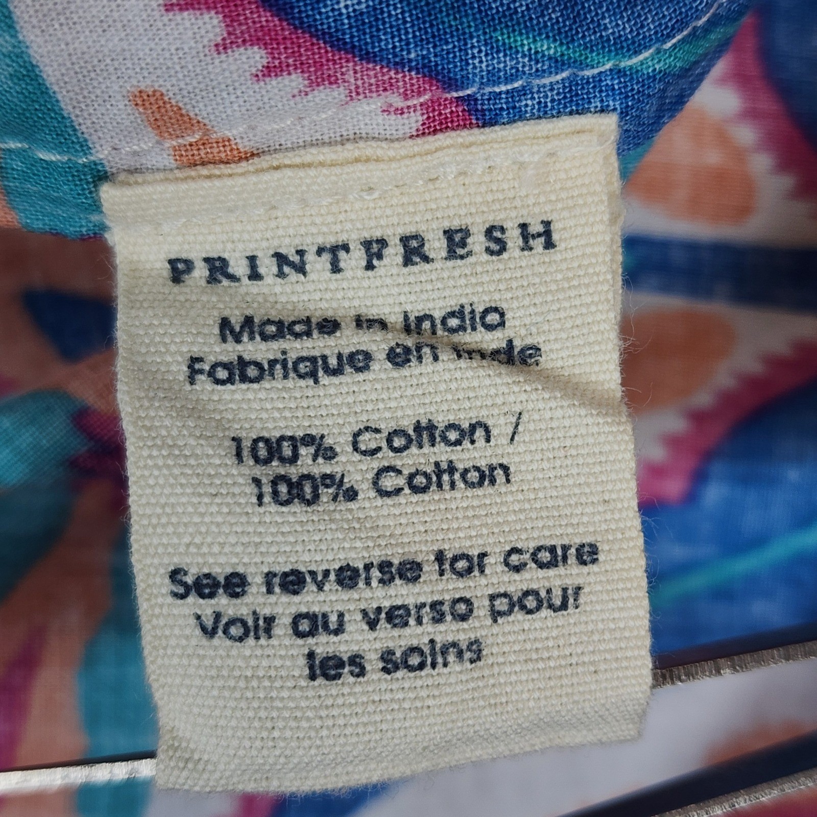 Printfresh Women Boho Cottagecore Resort Vacation Cotton Belted Mini Dress M NWT