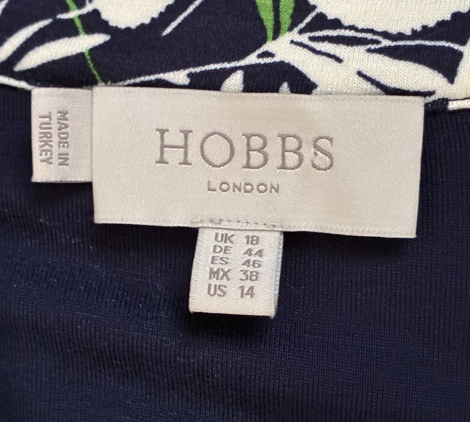 Hobbs London Nadia Sleeveless Jersey Midi Dress Collared Faux Wrap Stretchy 8