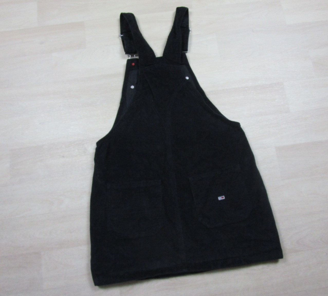 Tommy Hilfiger Corduroy Micro Mini Overalls Jumper Dress (S) Hip Hop Festival