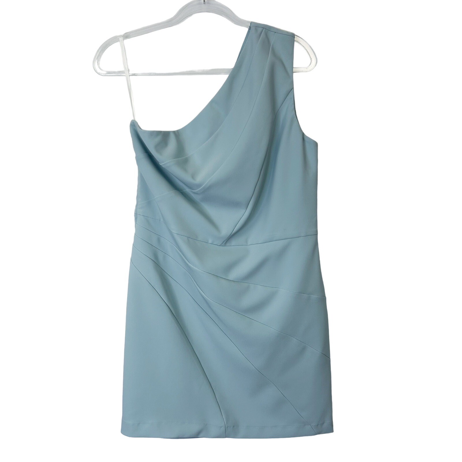 NEW Michael Costello Revolve One Shoulder Dress Womens Size XL Blue Cocktail
