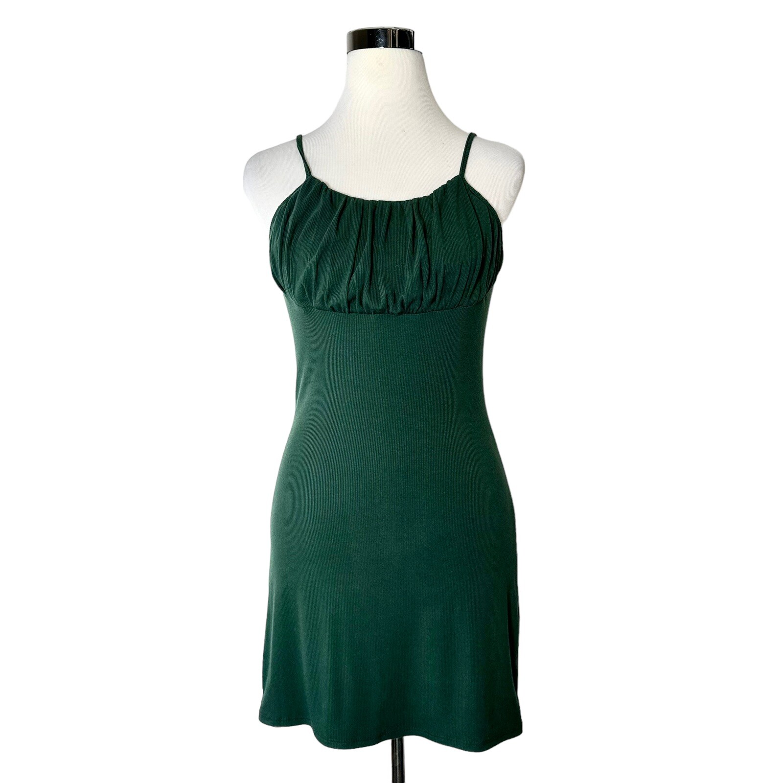 Kendall & Kylie Dress Pacsun Size Small S mini Green NEW $32 Spaghetti Strap