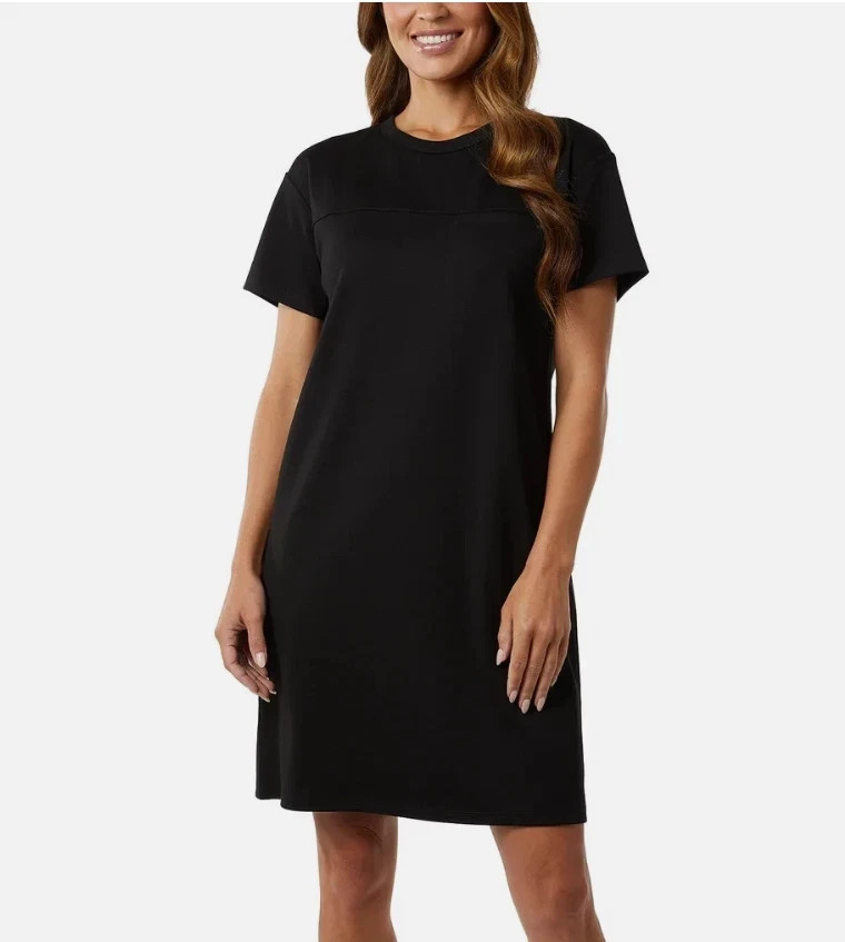 32 Degrees Cool T-Shirt Dress Black Short Sleeve Moisture Wicking Women’s Small
