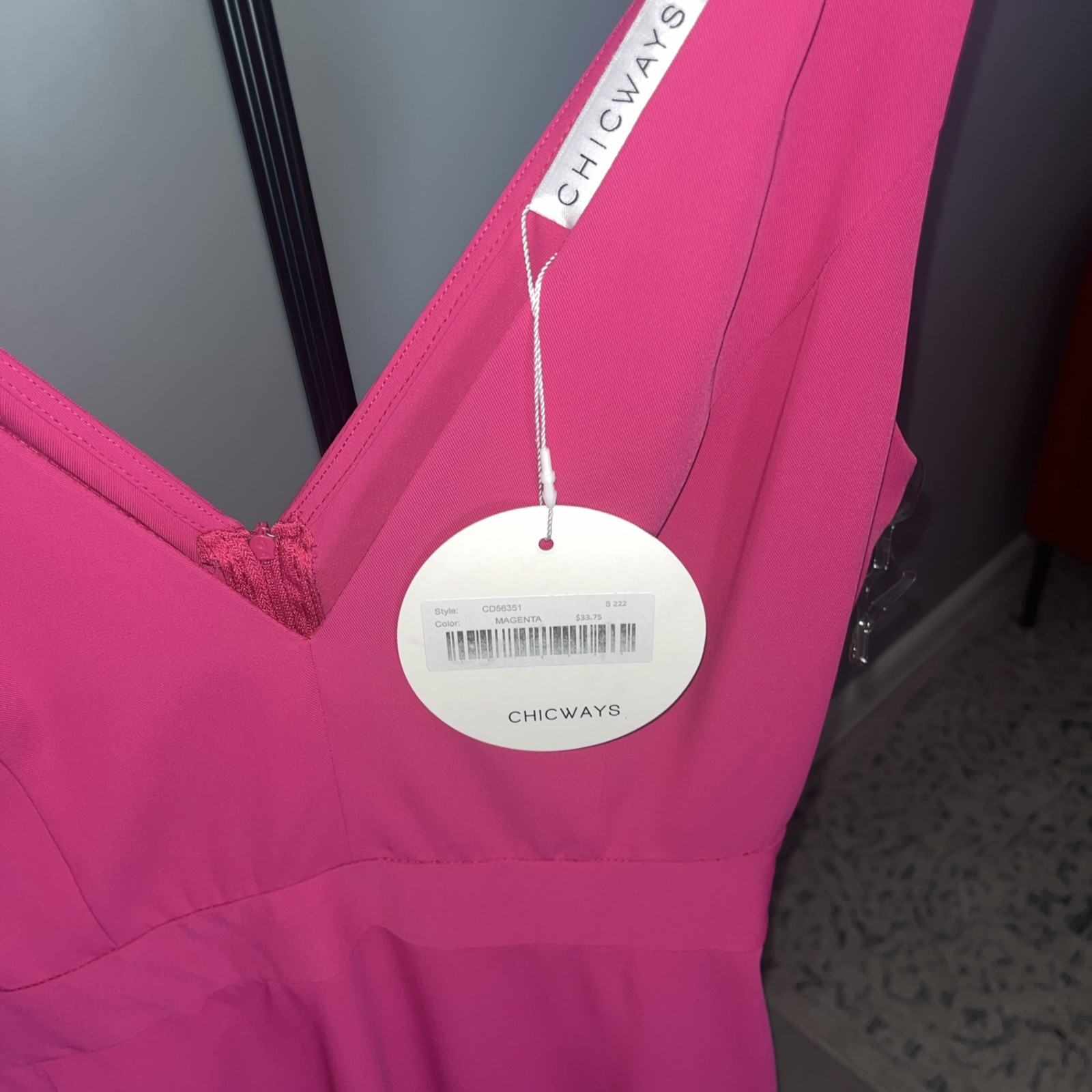 Chicways Magenta Dress Small NWT