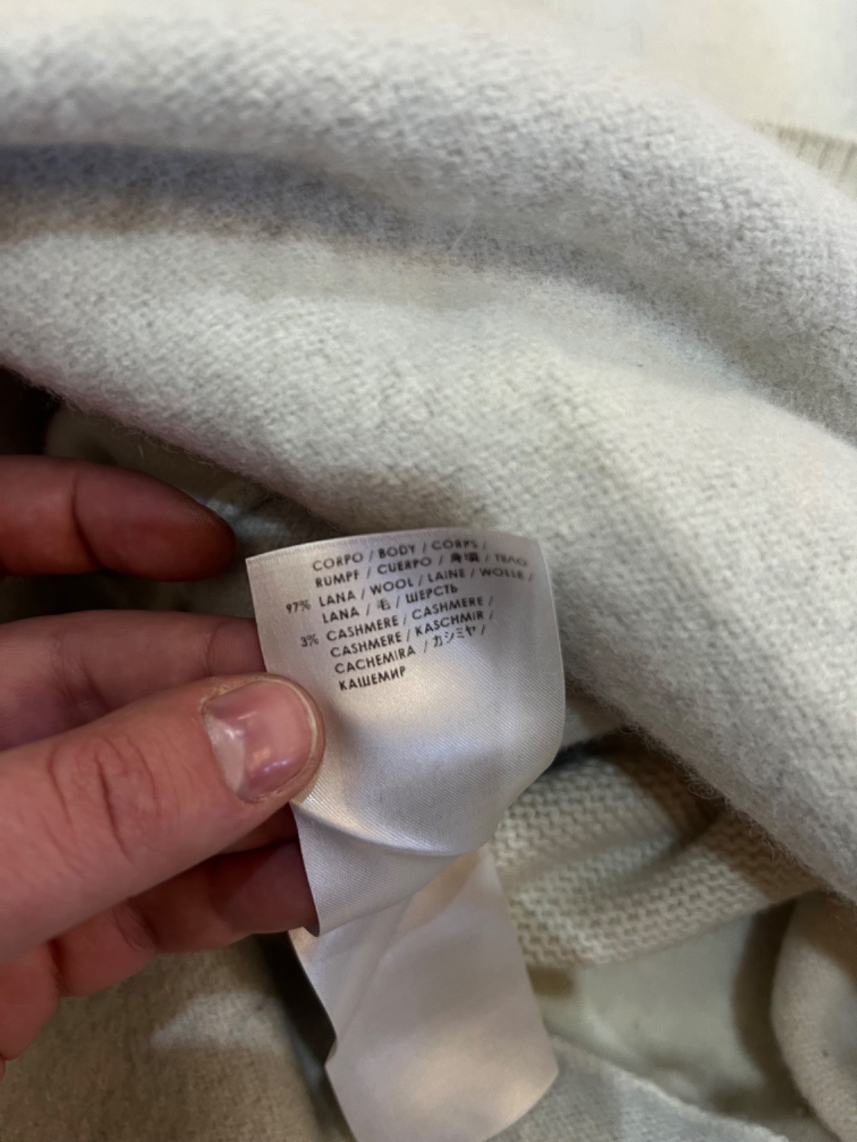 Vintage Alexander McQueen Cashmere Wool Dress Size M Beige