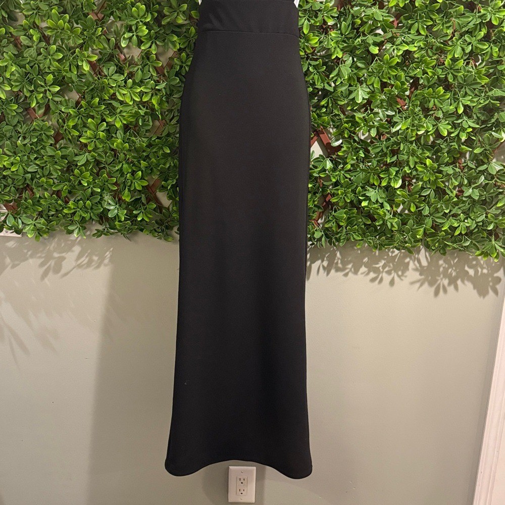 Simply Desirable Black Sleeveless Cutout Column Dress