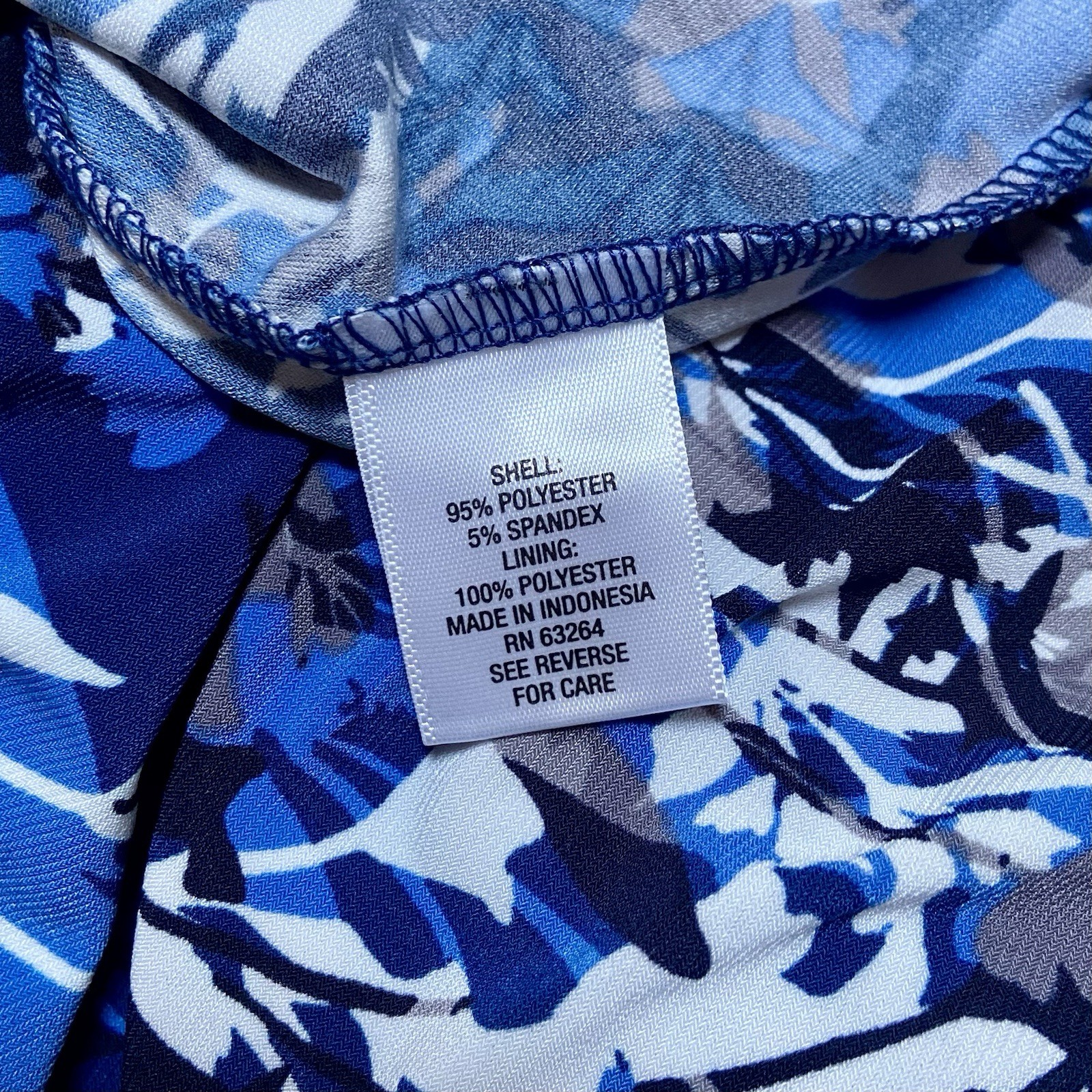 Blue, Black, Grey and White Dress Barn Dress Size XL
