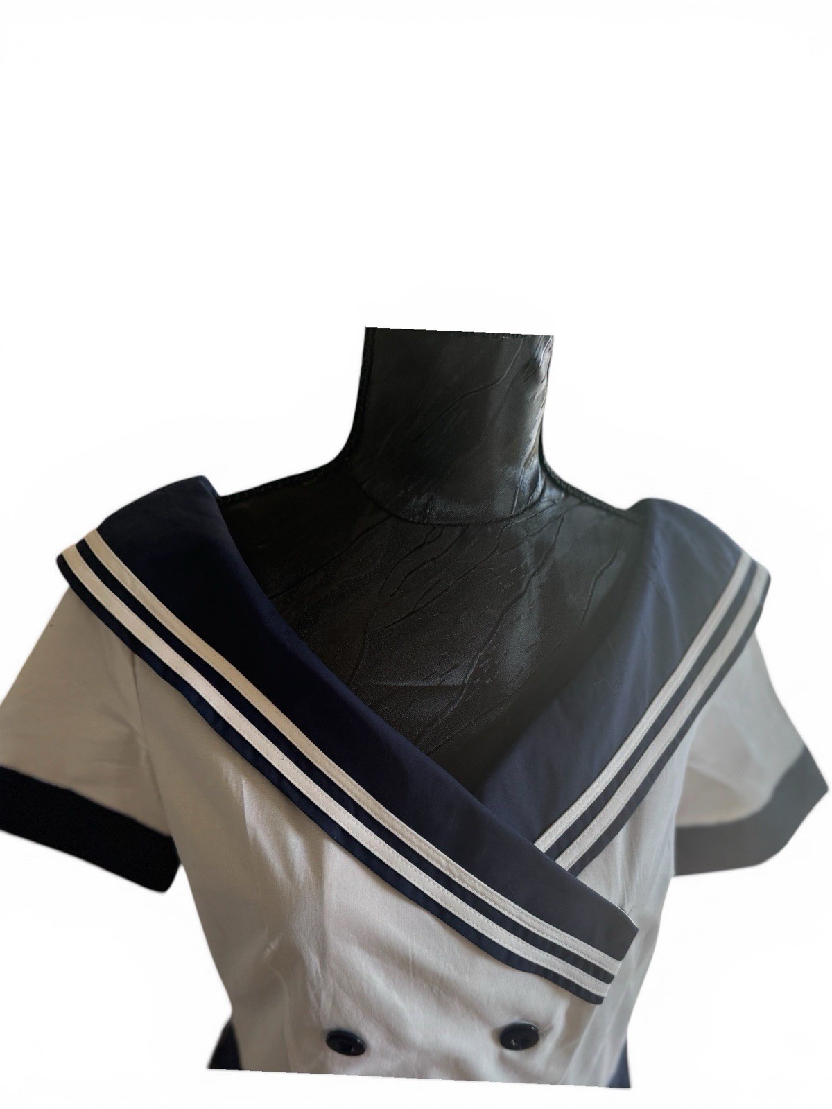 CHICstar Nautical Sailor Pin Up Dress Rockabilly Retro Navy White Swing S NWT