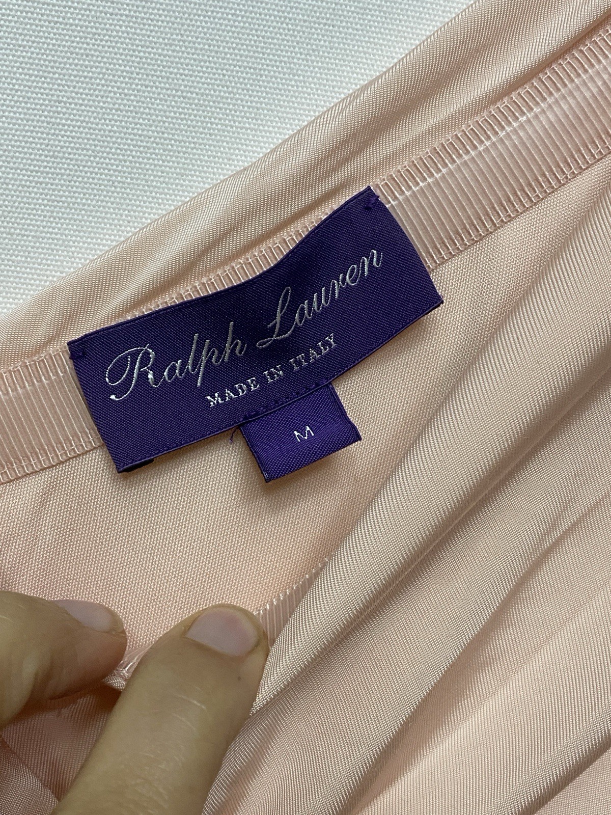Ralph Lauren Collection Purple Label M Elegant Long Jersey Dress Pink $2990 MSRP