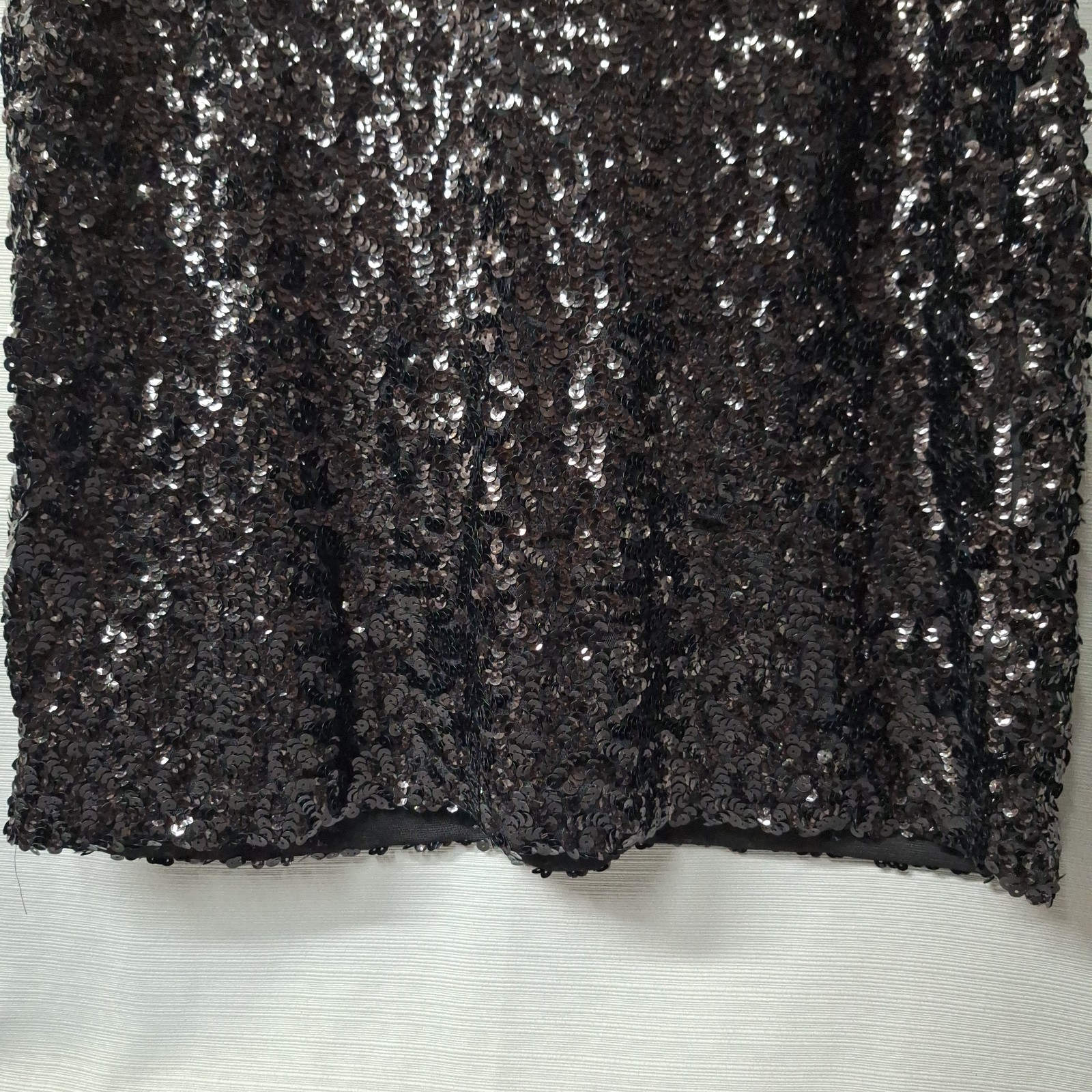 Pretty Guide Short Sequin Dress Black Short Sleeve Stretch Party Cocktail Sz XL