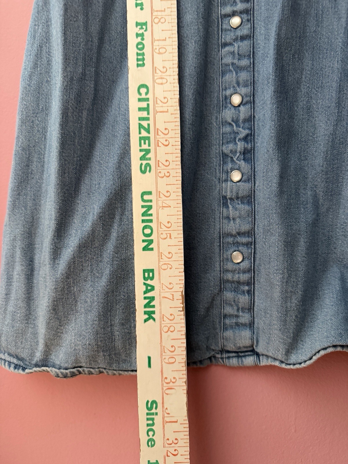 Spaghetti Strap Button Down Denim Mini Dress Jean Dress small