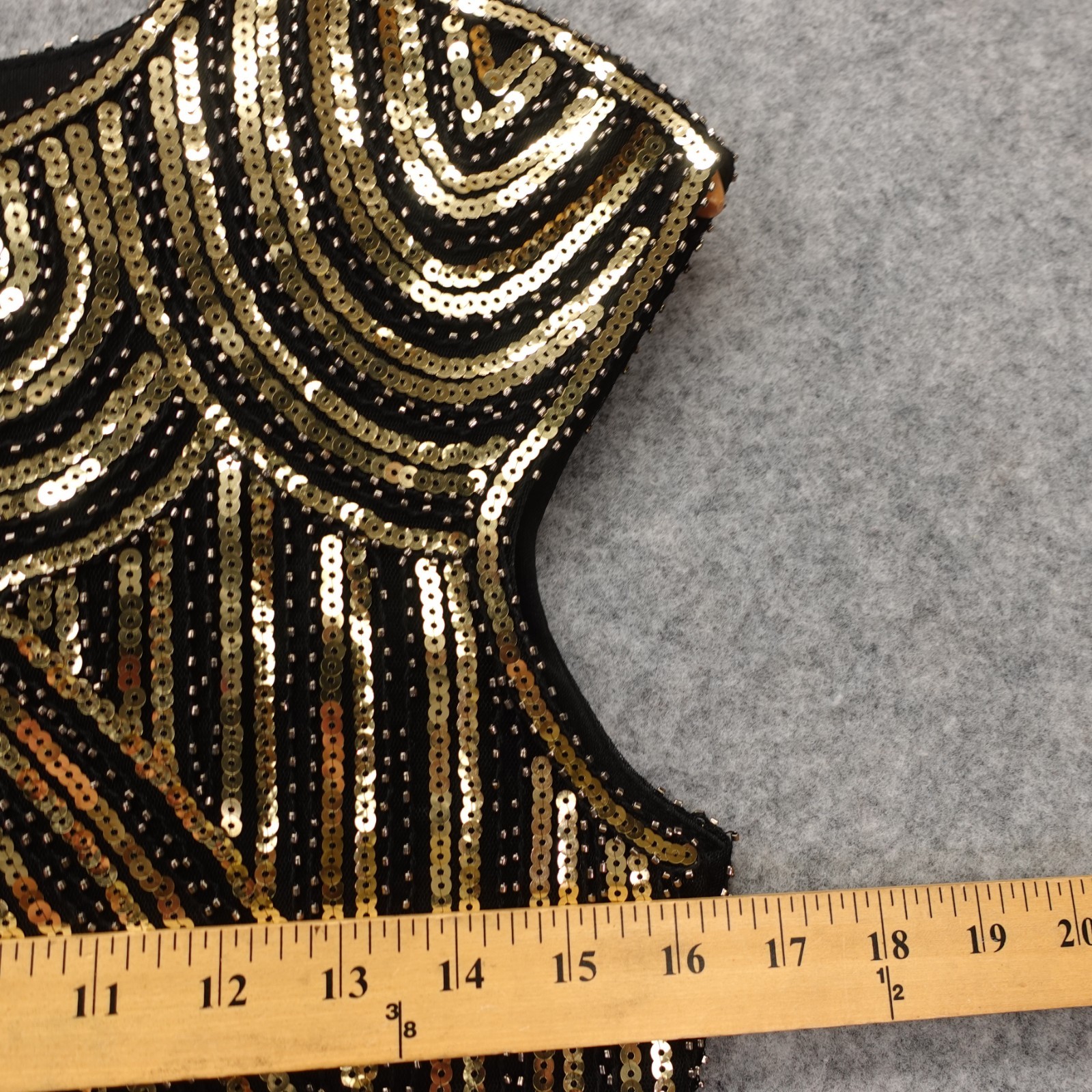 Sequin Beaded Flapper Dress Women S Gold 1920s Great Gatsby Evening Party Fringe