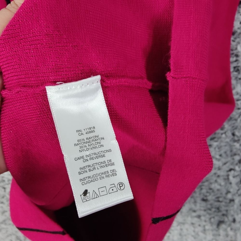 Michael Kors MMK Womens Minimalist Sophisticated Chic Bodycon Dress M Pink Black
