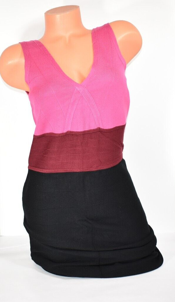 Women’s Metaphor Pink/Maroon & Black Sweater Dress Size M NWT