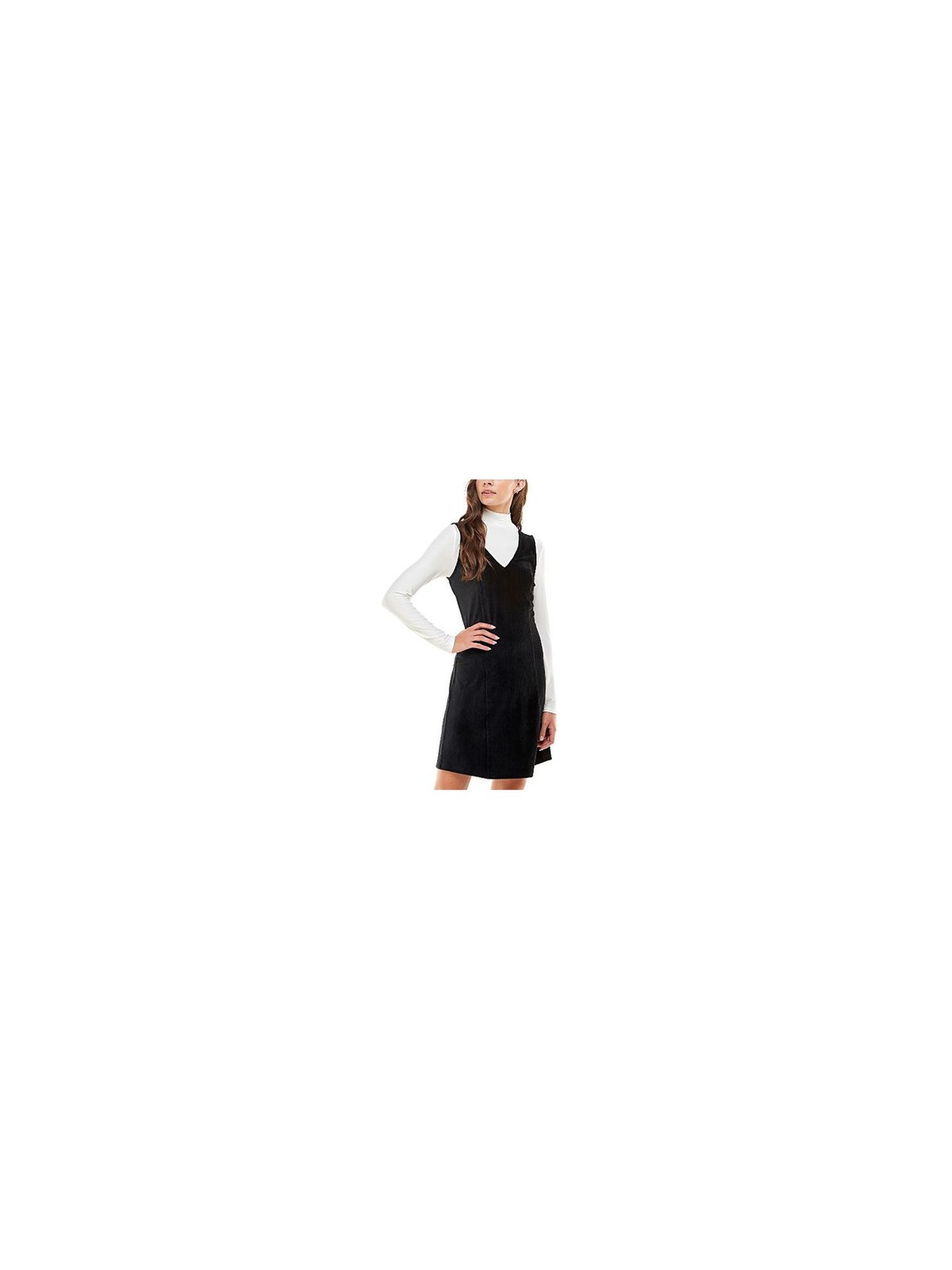 PLANET GOLD Womens Shift Above The Knee Dress Black Sleeveless Juniors XXS