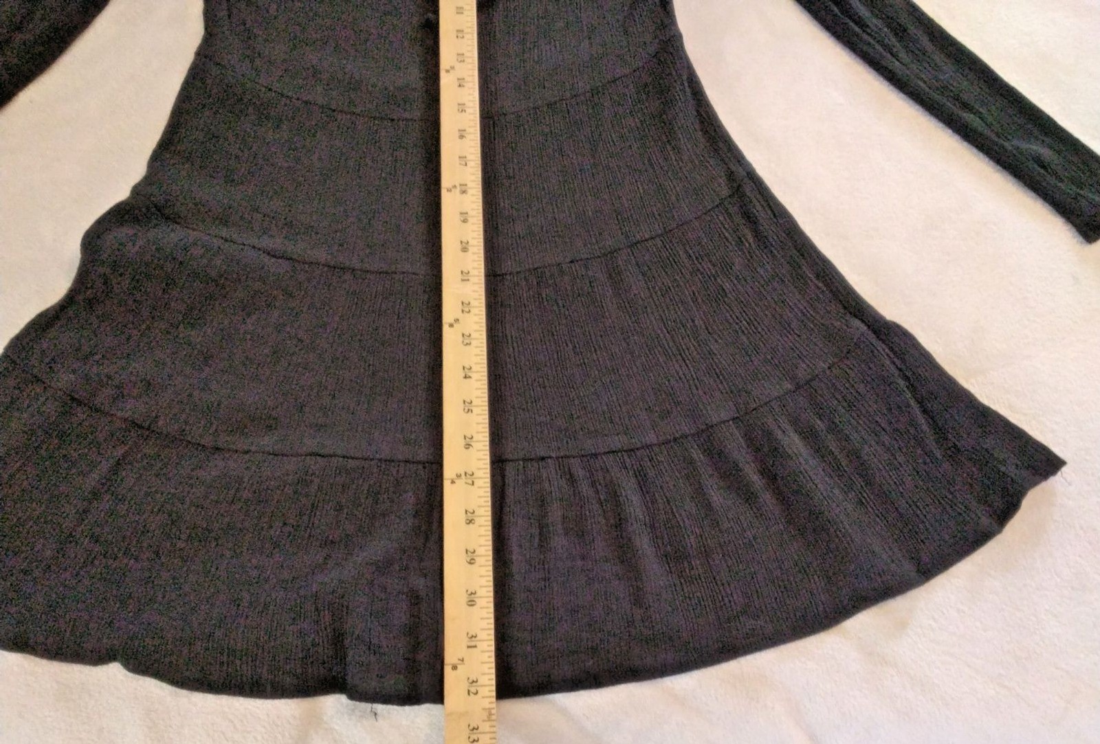 Black Rayon No Bounderies Light Summer Womens Flare Dress Size Medium With