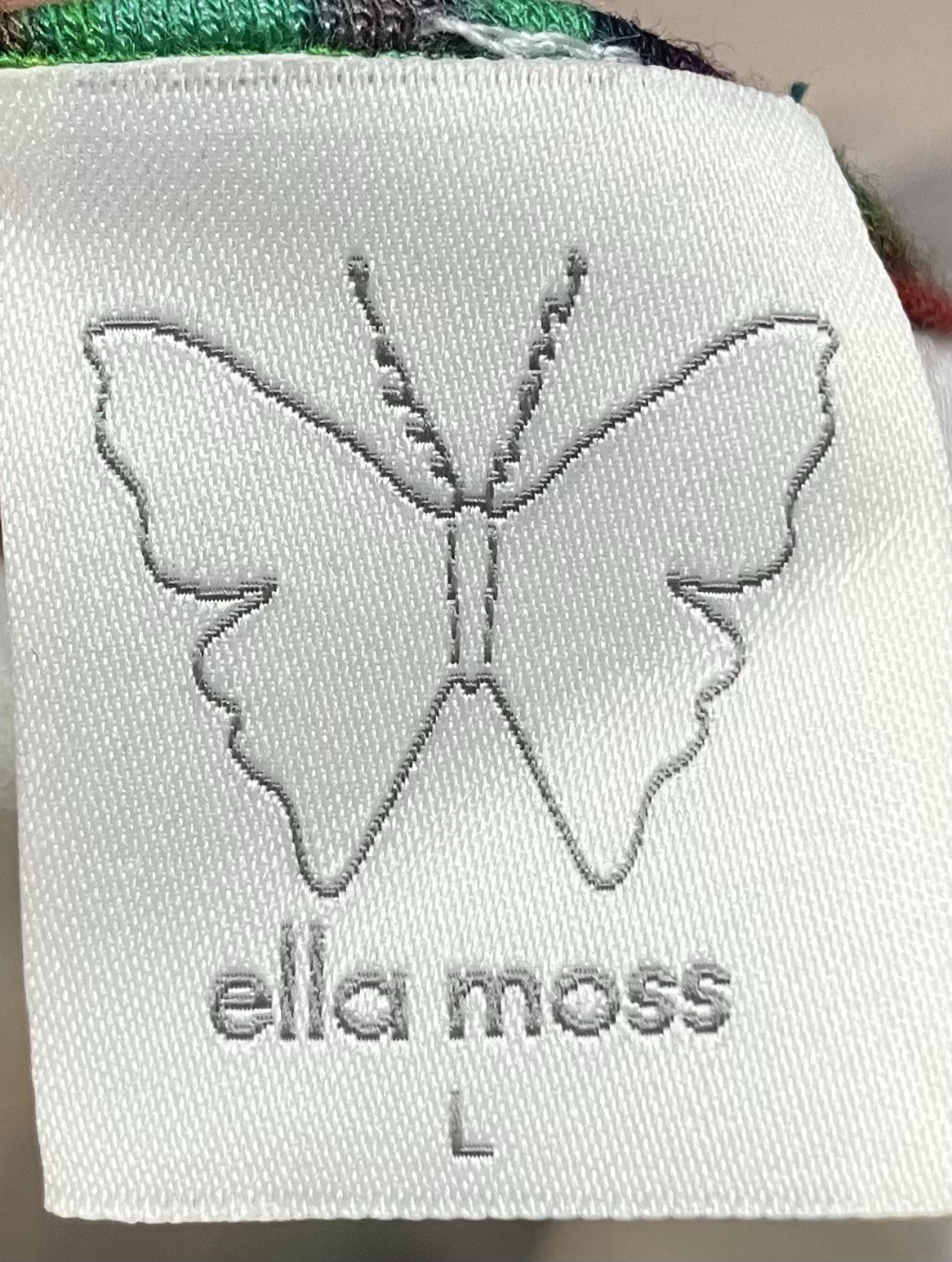 Vintage Ella Moss *Designer Sample* Multi Color Ikat Jersey Maxi Dress W Sz L