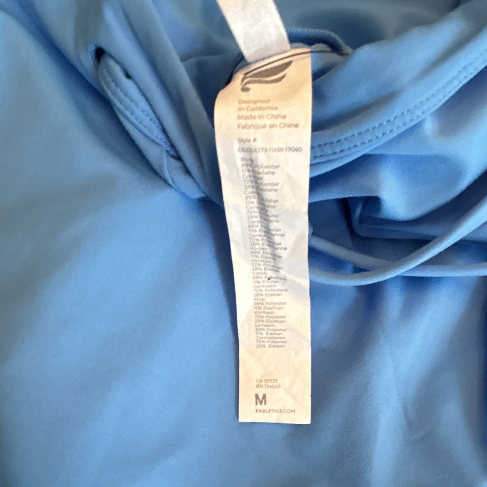 Fabletics Boost Performance Dress Blue Fit & Flare Dress Built-In Bra Pockets M