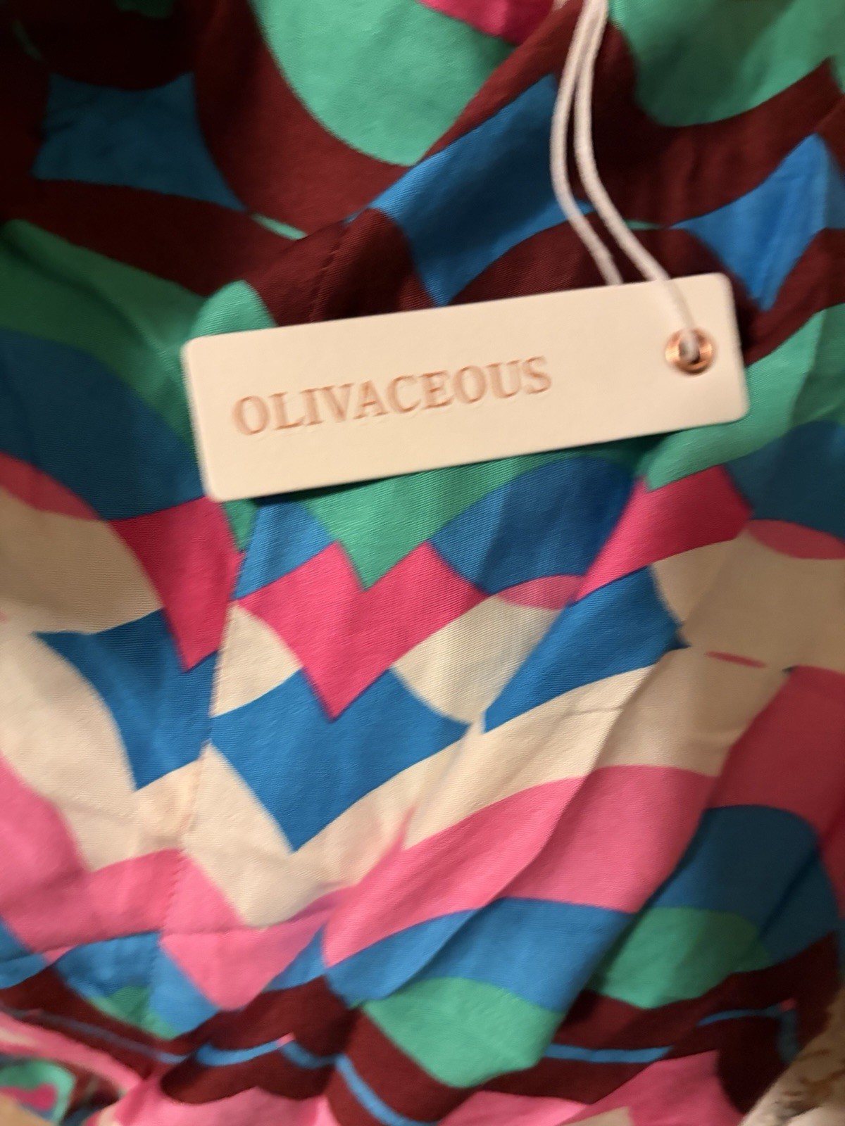 Olivaceous Womens Multicolor Geometric Sleeveless Mini Tank Dress Size Large NWT