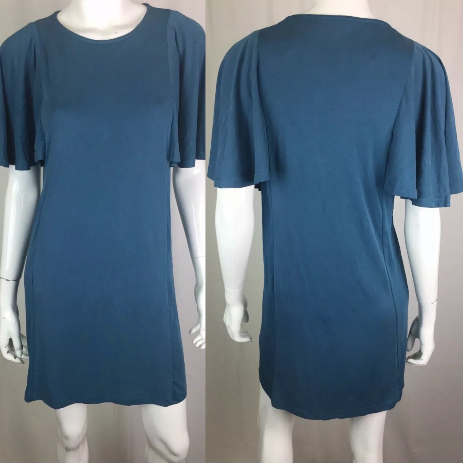 Pleione Women’s XS Blue Stretchy Modal Tunic Shift T Shirt Dress Anthropologie