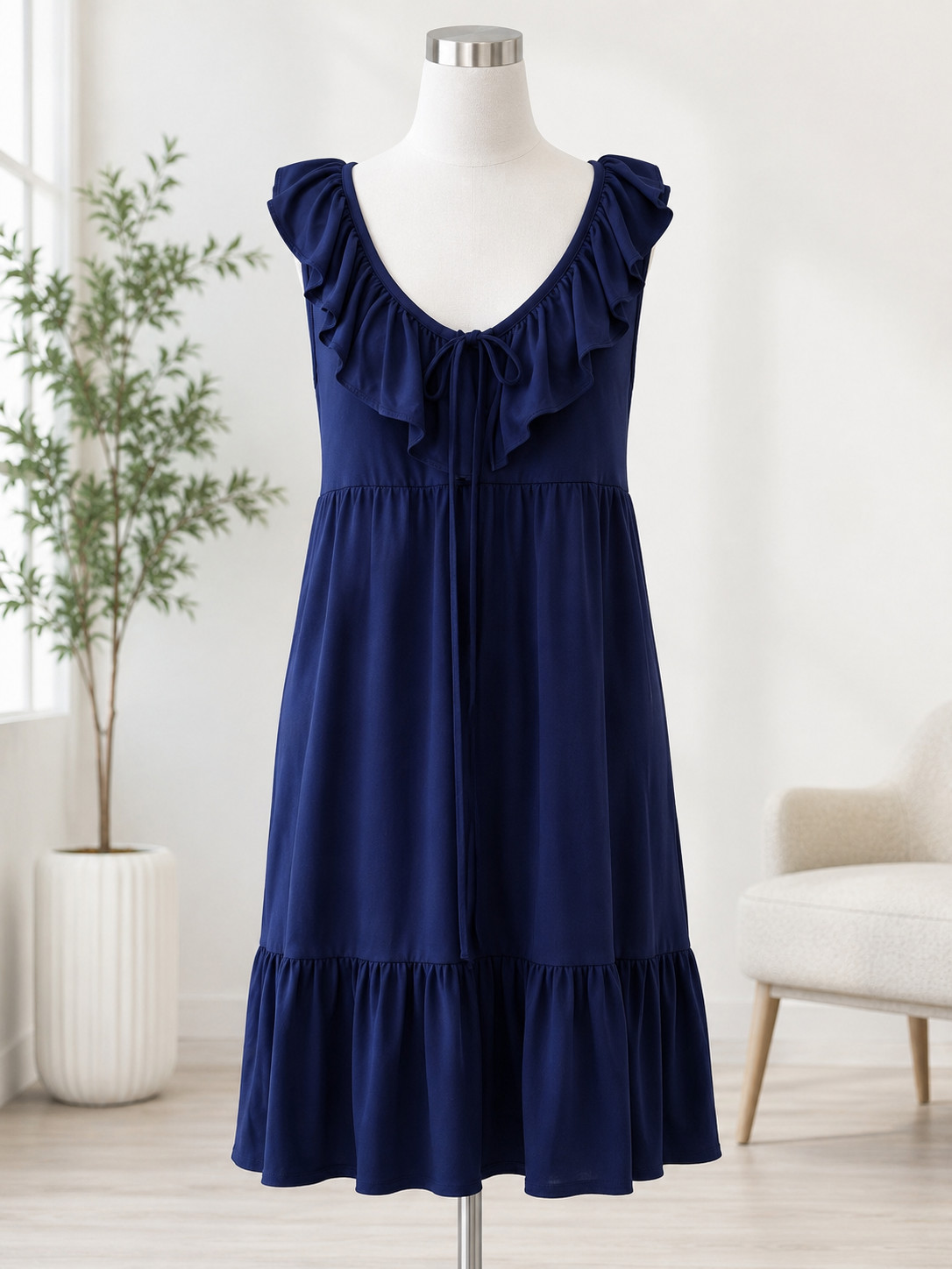 Boston Proper Blue Ruched Sheath Dress Size 6 Cap Sleeve Career Cocktail Stretch