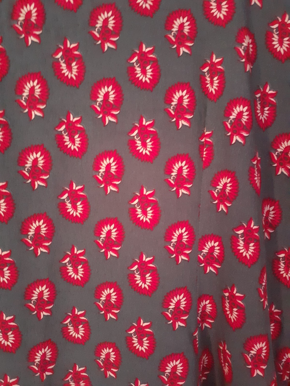 BNWT At Last Red Grey Victoria Midi Dress UK10