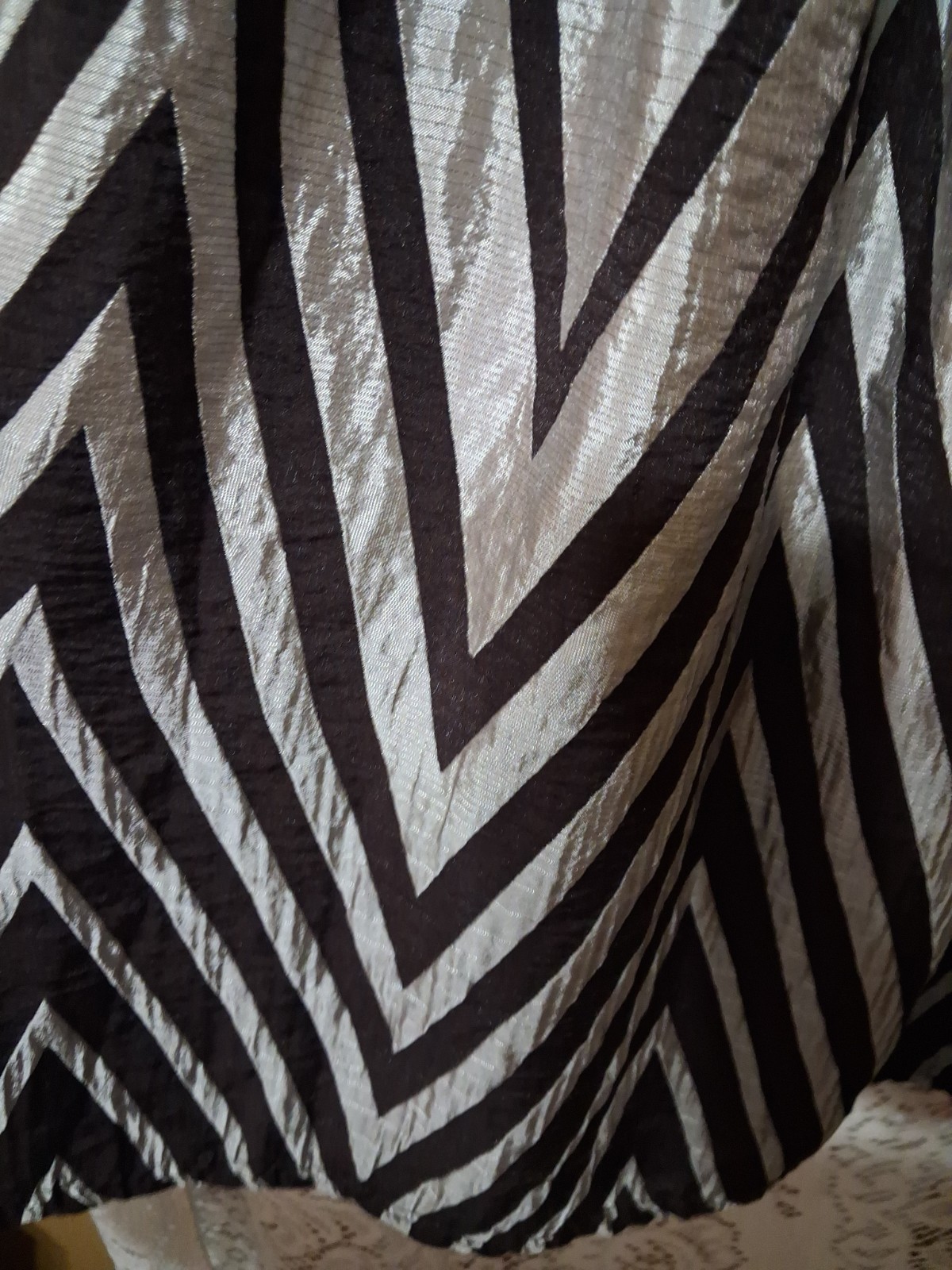 Pure Sugar Chevron Striped And Crocheted Mini Dress/tunic Nwt