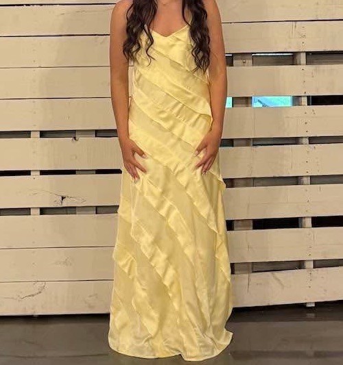 Altar’d State Women’s Addison Yellow Maxi Dress Size M Vacation Cruise Wedding