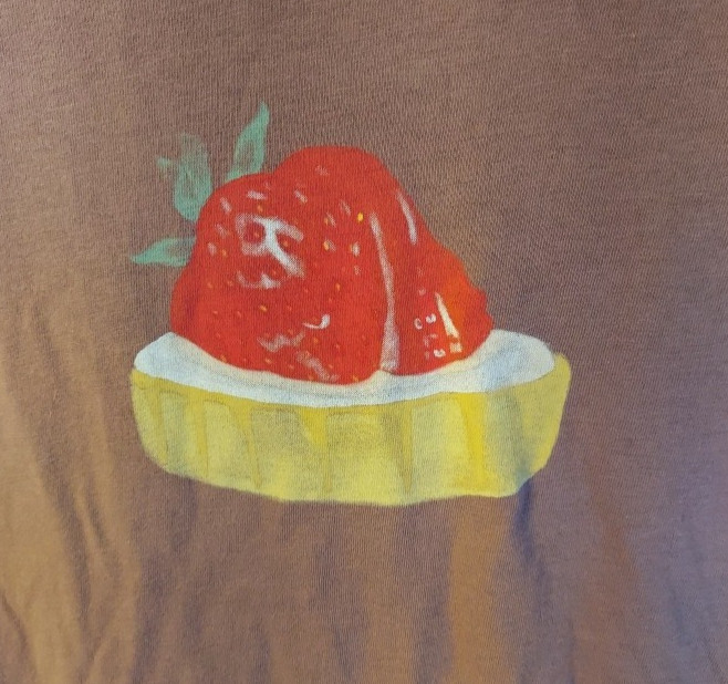 SALE! Torrid Character Tee Strawberry Tart, Rose, Size 14/16 (their size 1) New!
