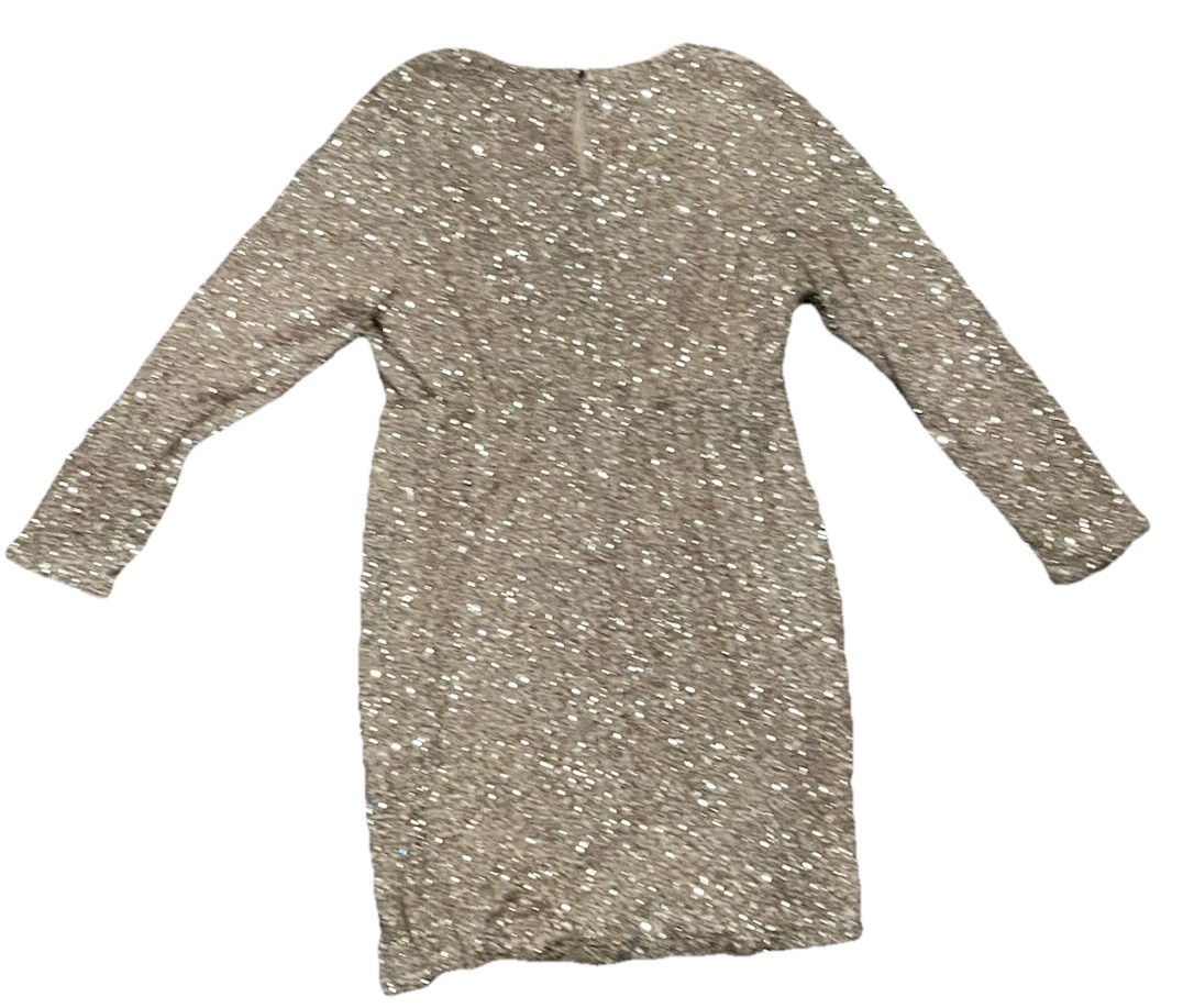Sequence Dress Silver Long Sleeve Dress Sparkly Party Dress Women’s Size 1 XL