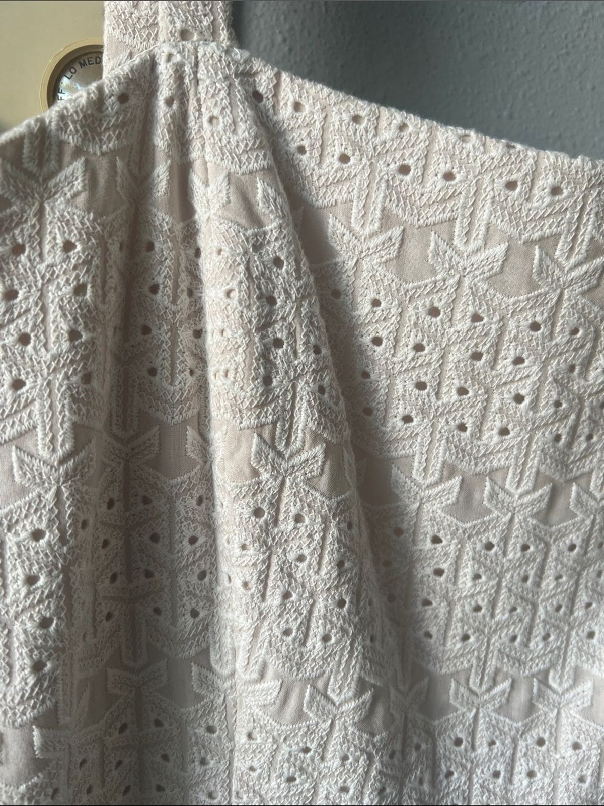 Gianni Bini Cream Tiered Square-Neck Midi Dress