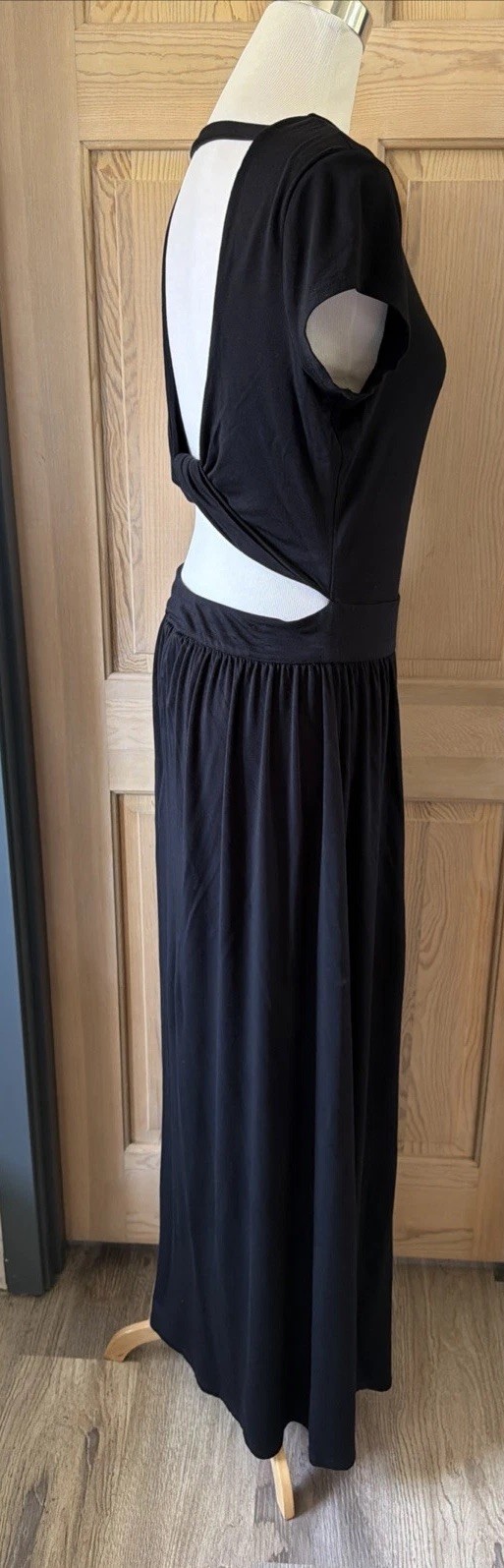Venus Brand black Jersey Dress Open Back