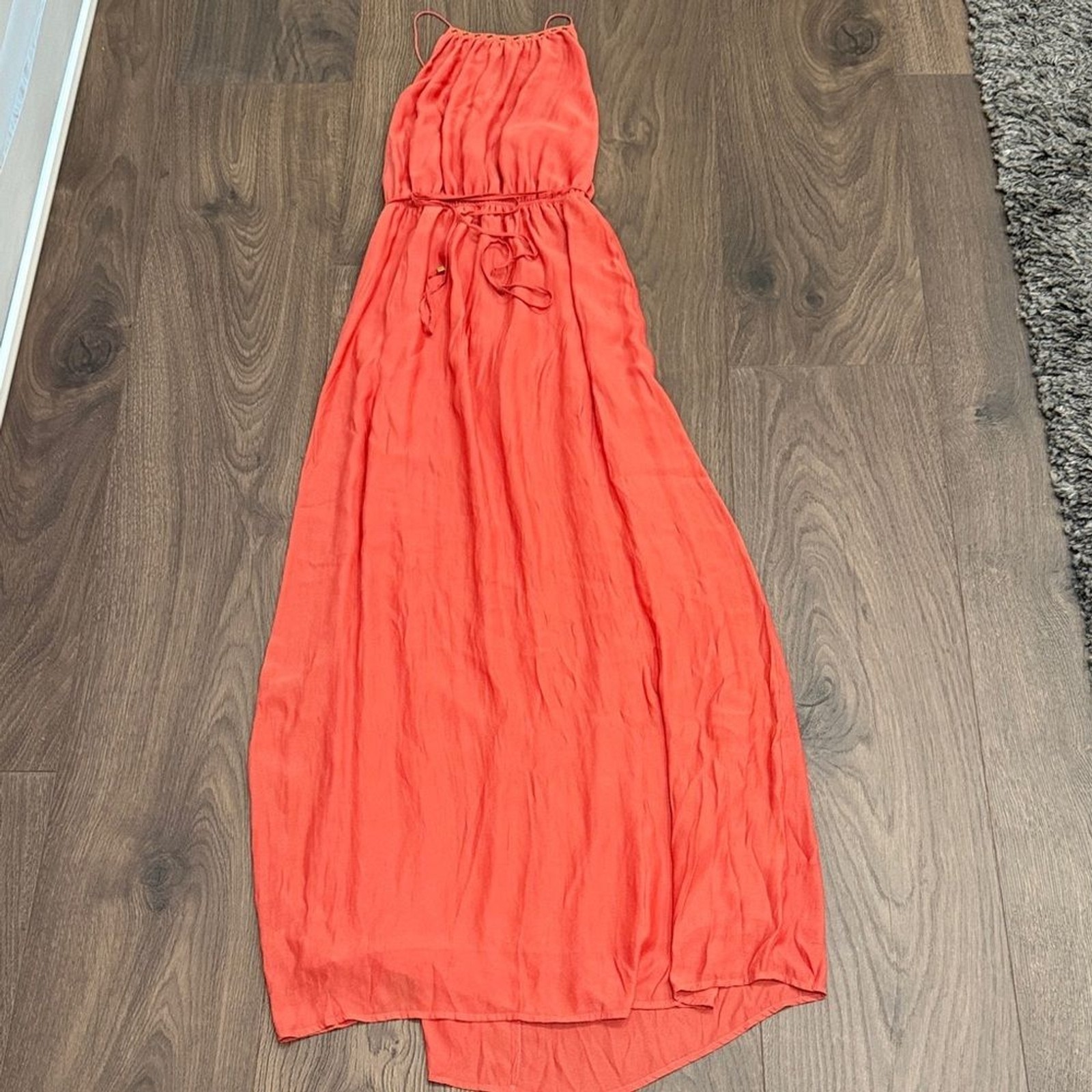 Zara Vibrant Orange Maxi Dress
