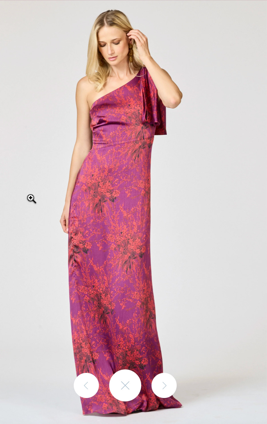 Sachin and Babi Chelsea Gown Raspberry Bouquet Size 8