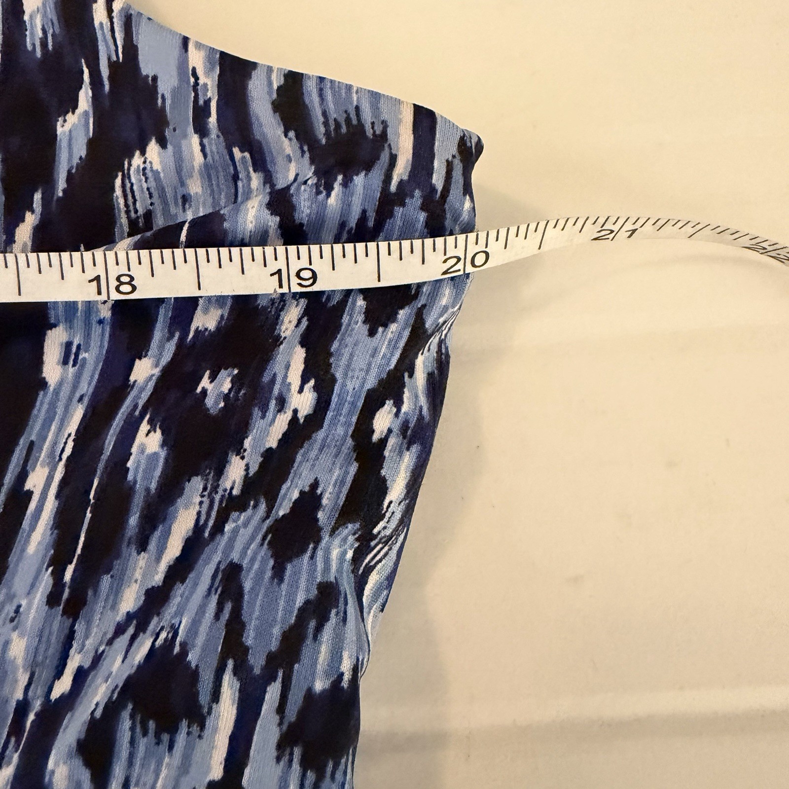 RN Studio Blue Multicolored Striped Floral Sleeveless Maxi Dress Women’s Size 14