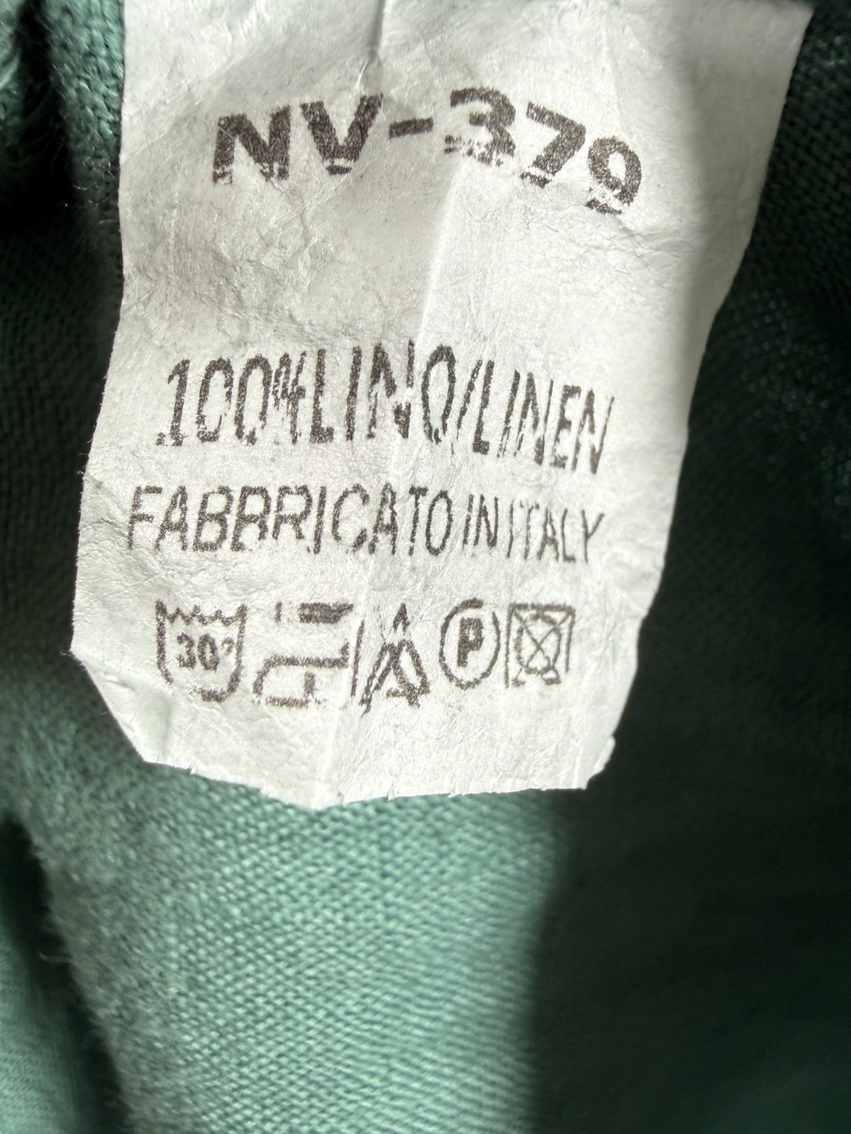 Meo Meli Linen Beach Mini Boho Dress Big Pockets Green Made Italy Size Medium