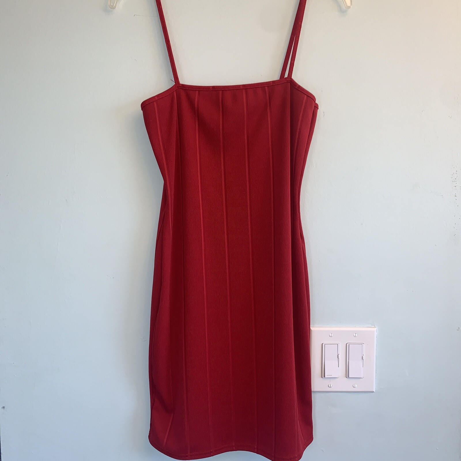 Misguided Women Dress Red Sexy Spaghetti Strappy Sleeveless Holiday Size 8