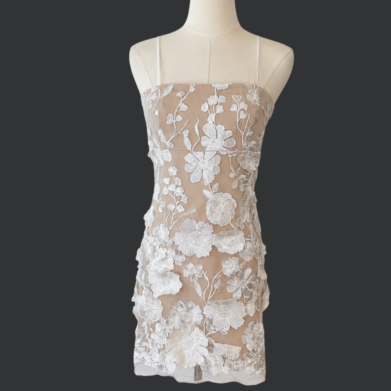 NWT Storia Mini Dress Womens S Floral 3D Embroidery Coquette Fairycore Ethereal
