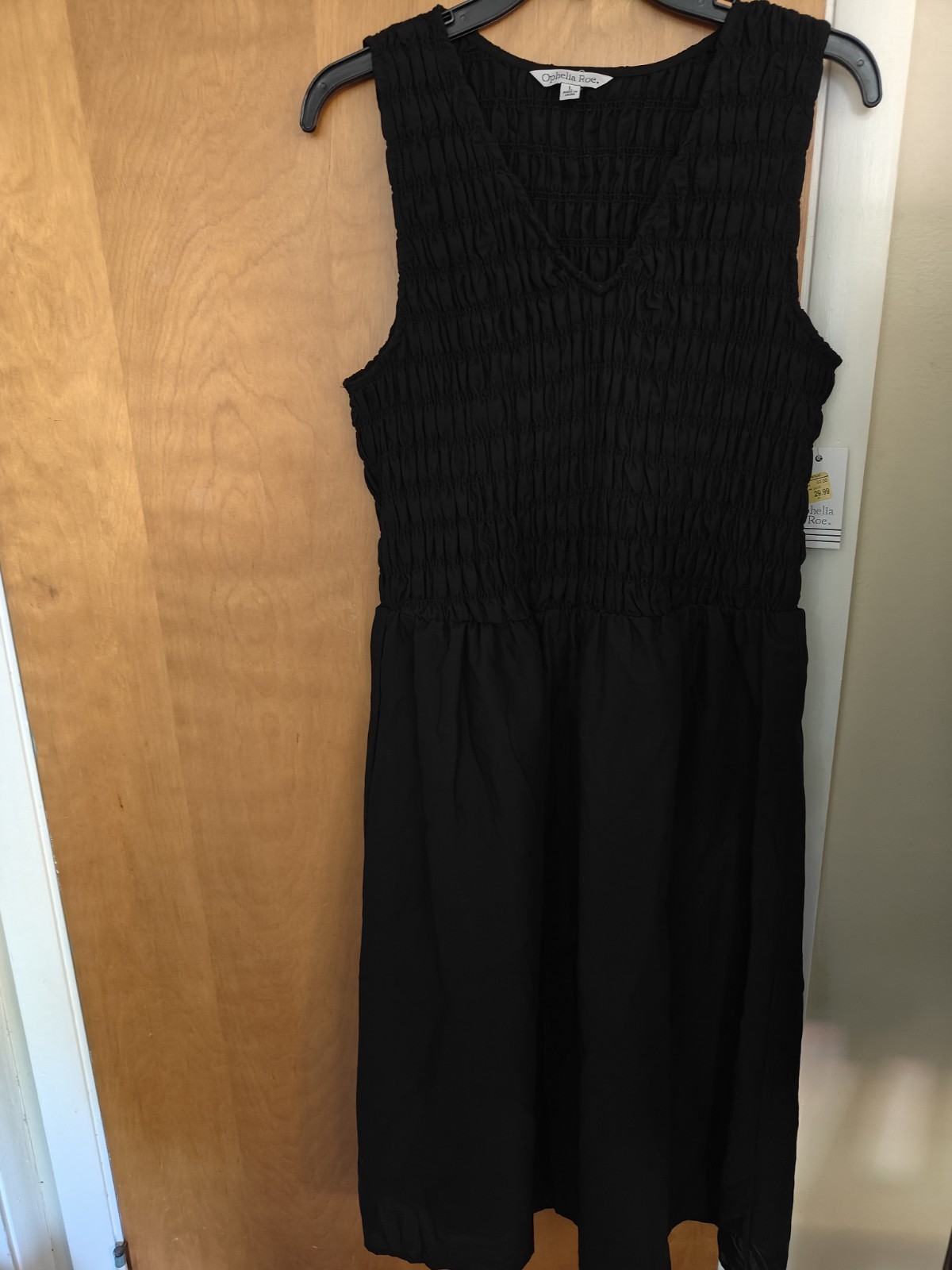 Ophelia Roe Women’s Ribbed Tank Maxi Dress, New With Tags, Black Size Large