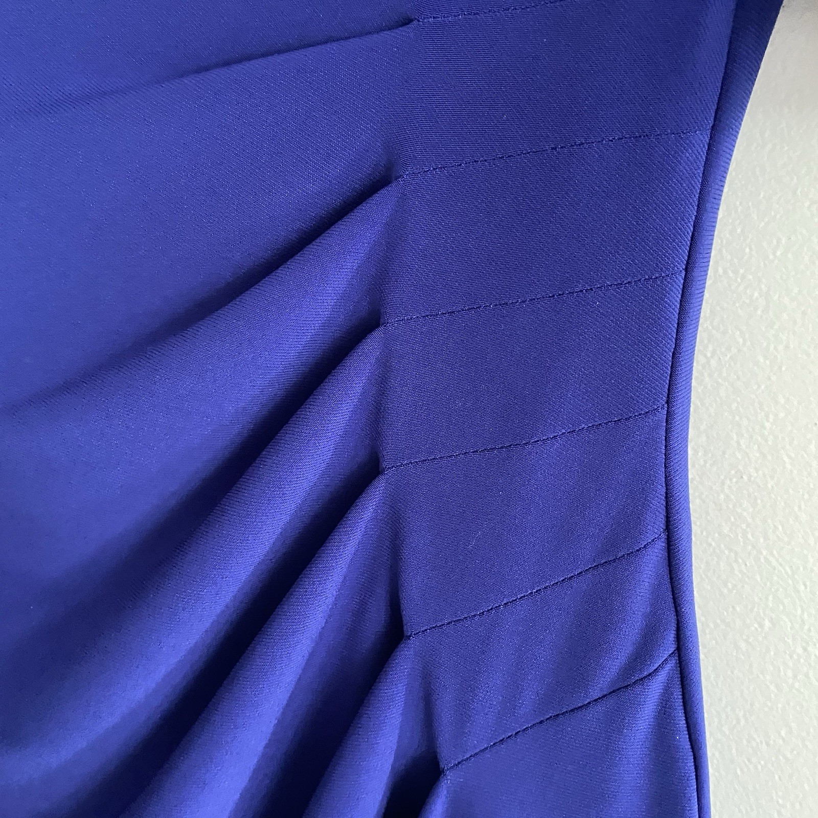 Lauren Ralph Lauren Womens 8 Cobalt Blue Draped Dress Slinky Stretch