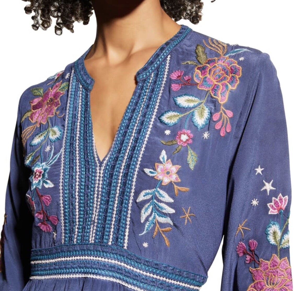 Johnny Was Silk Dress NWT L