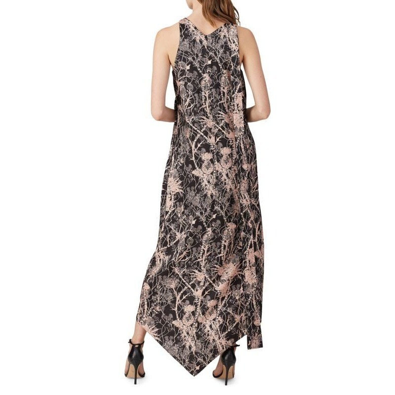 NWT Cedric Charlier Abstract Print High Low Dress-sz 4