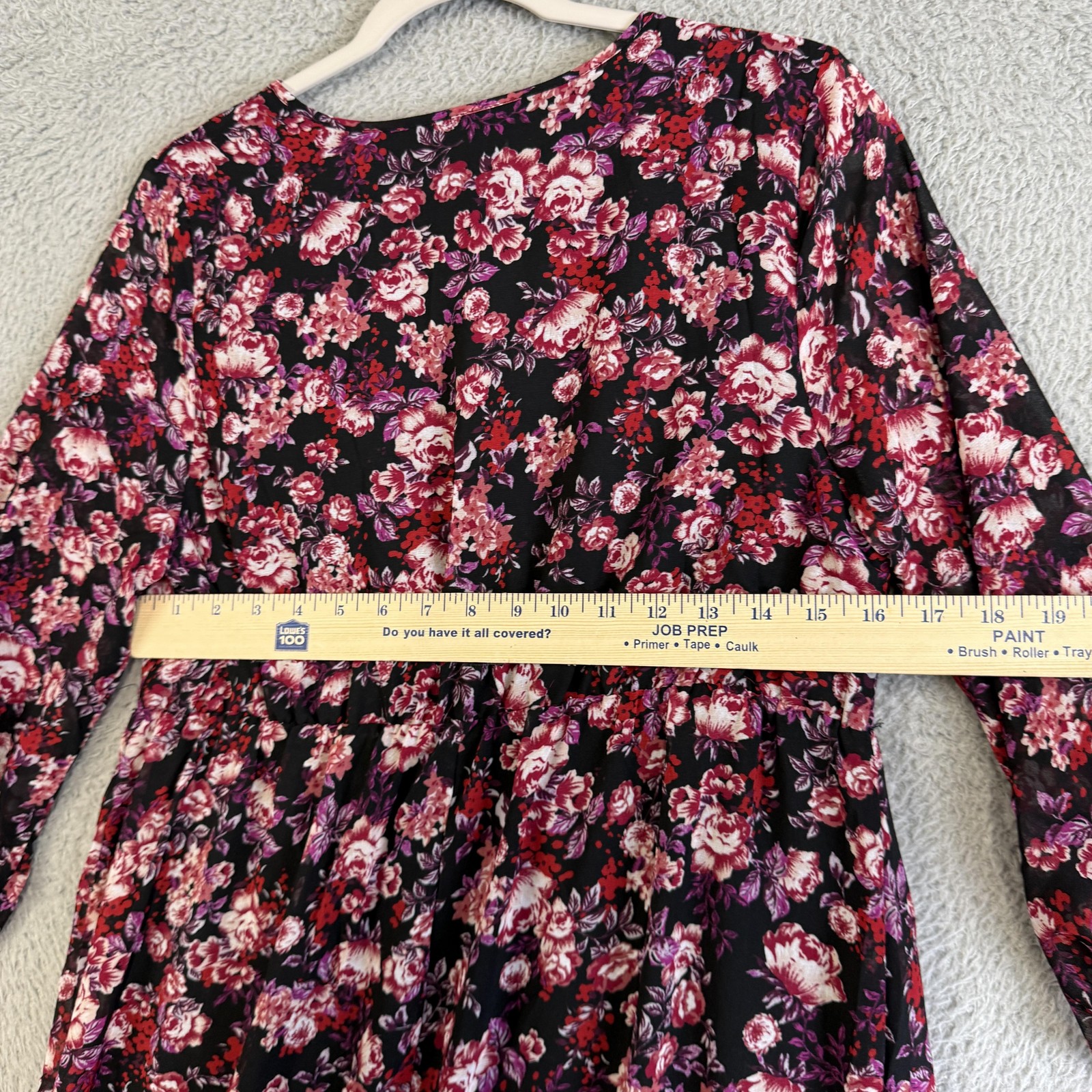 Isabel Maternity By Ingrid & Isabel Dress Womens Large Black Floral Maxi Chiffon
