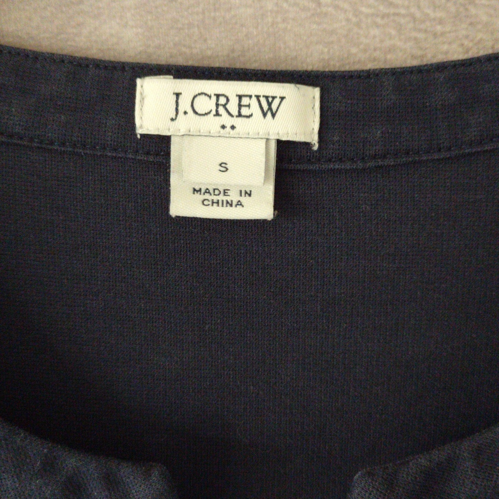 J.Crew Womens Small Navy Short Sleeve T-Shirt Dress Lace Up Knee LengthOffice