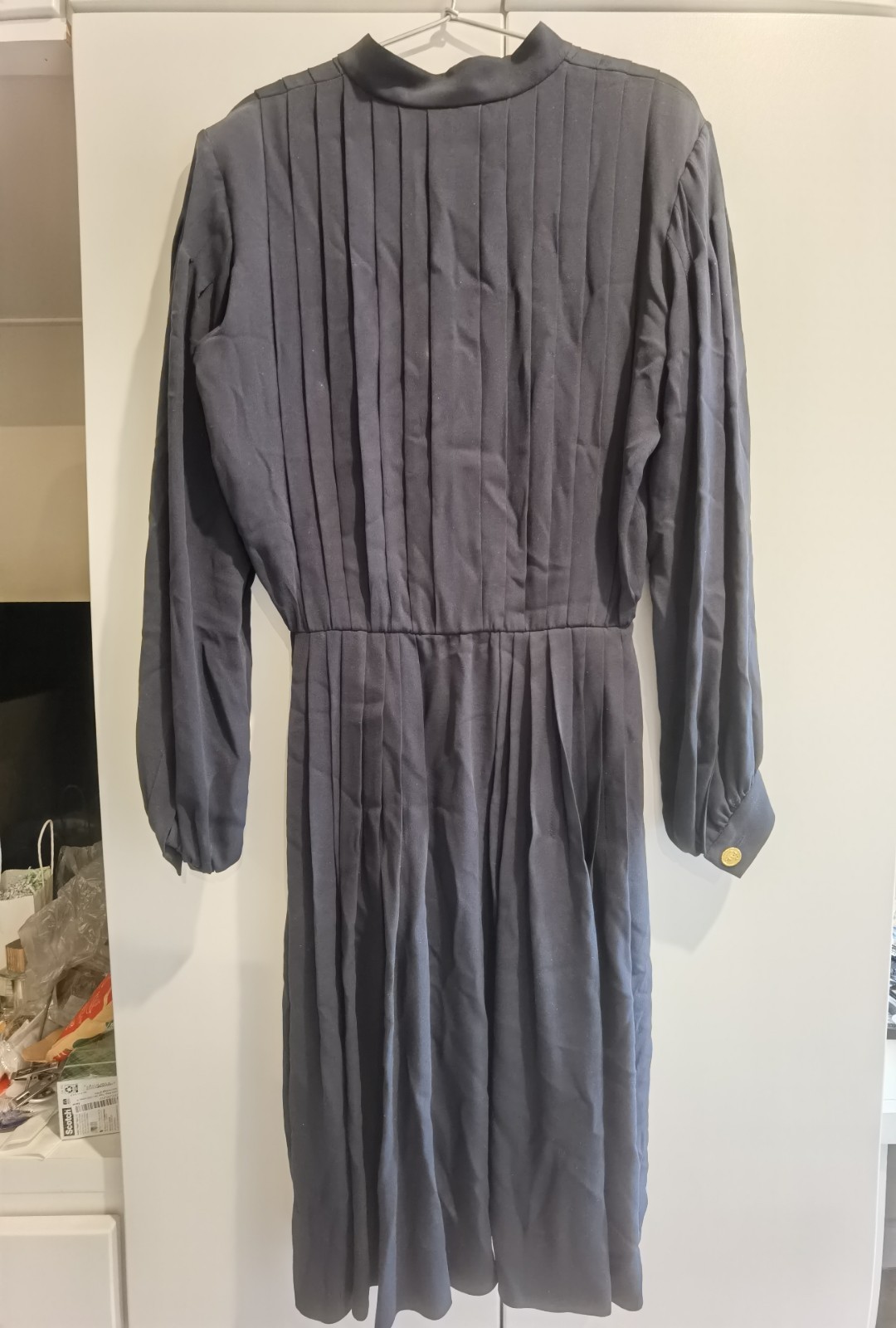 FR38 Silk Yves Saint Laurent Rive Gauche Dress & Belt Vintage 1992