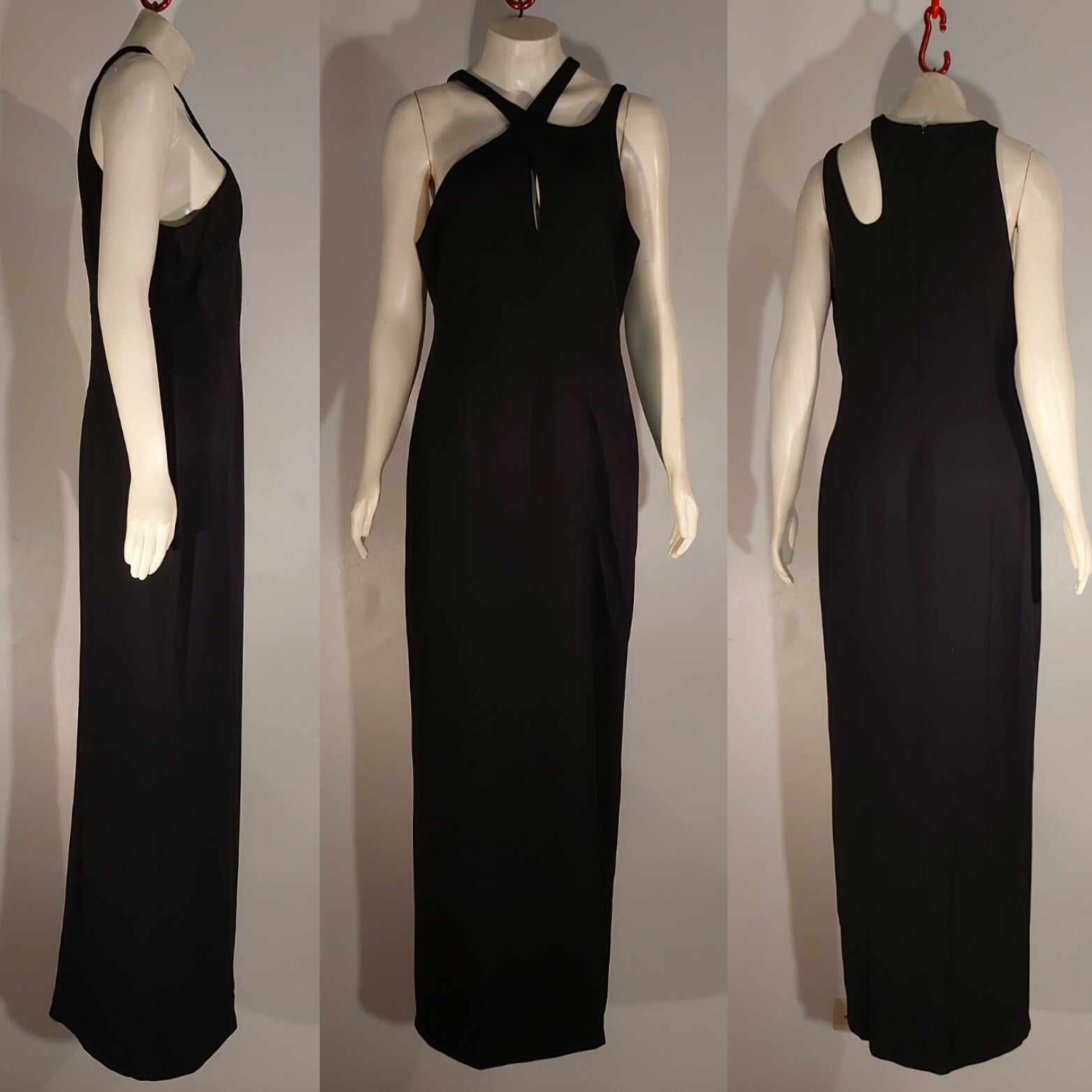 VERSACE rare collab LONG BLACK dress