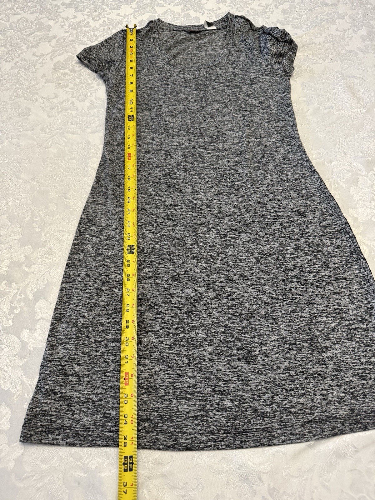 Merrell Selecteick Small Gray Black Dress Scoop Neck Short Sleeve Stretch