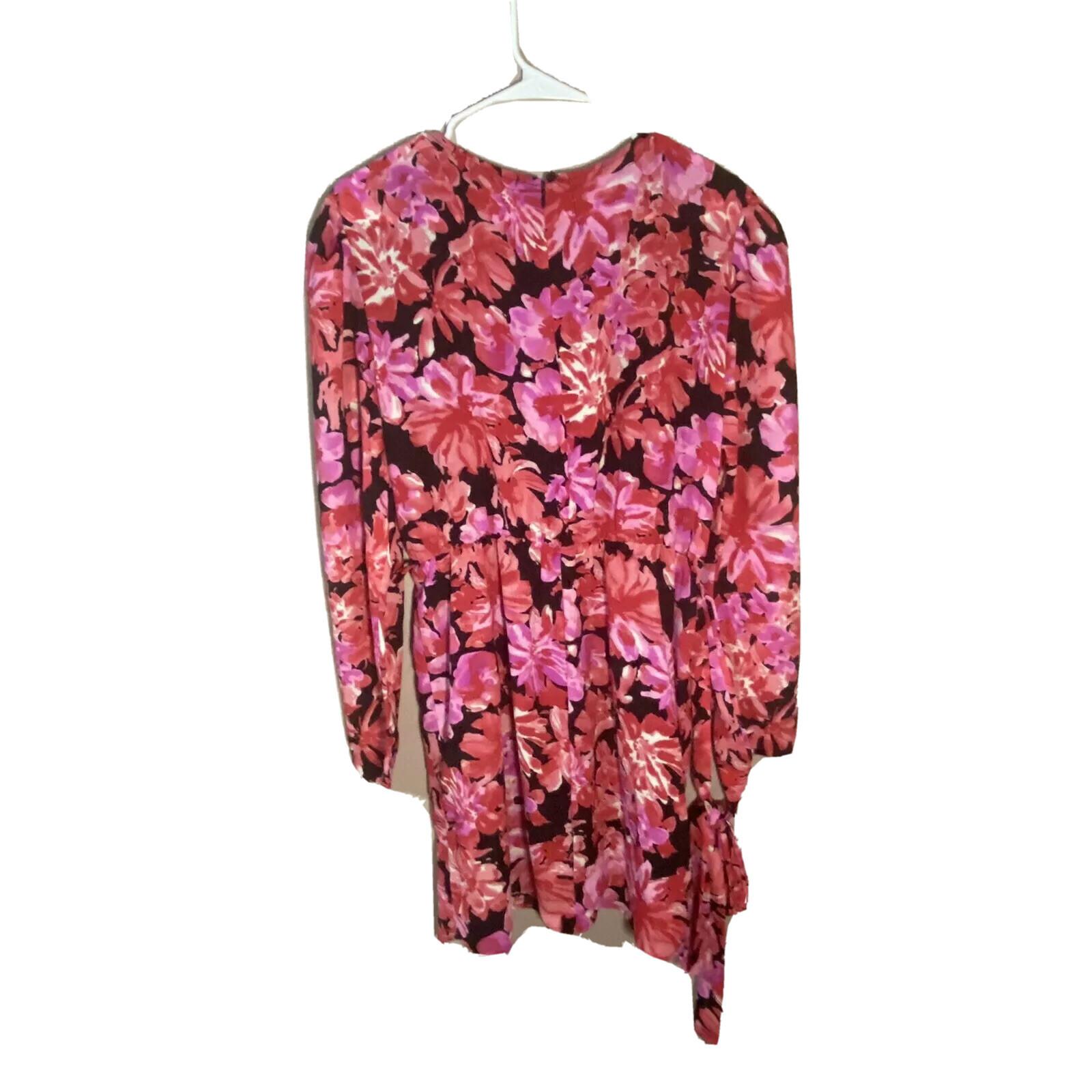 Fraiche by J Large Kanya Puff Long Sleeve Tie Waist Minidress Cocktail New D25