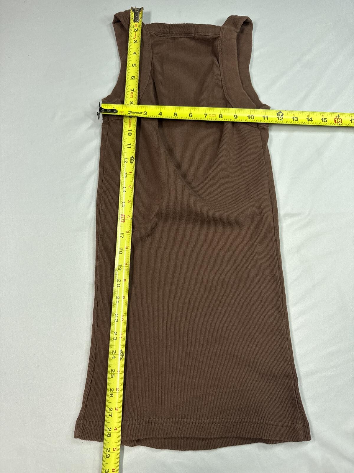 Evolution Classic Collection Brown Ribbed Knit Tank Top XL